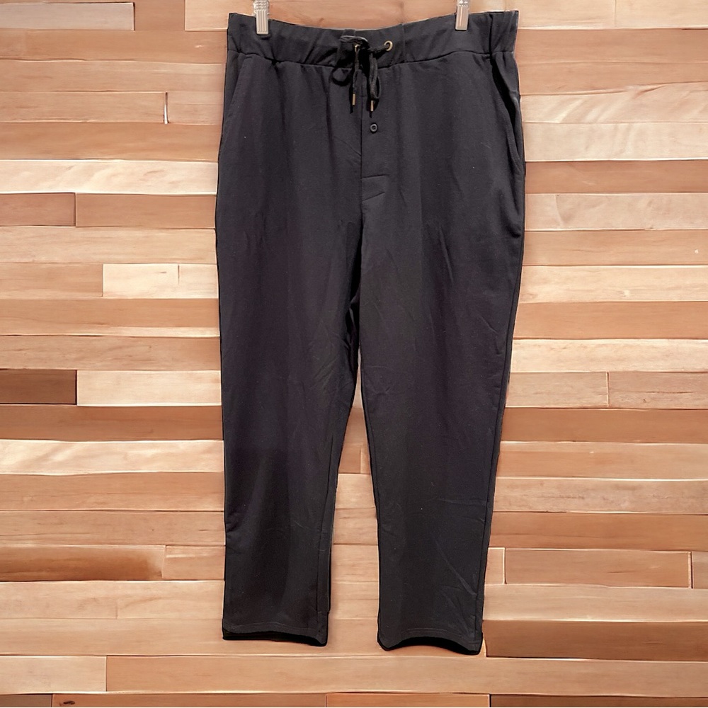 Jos A Bank Pants Lounge Sleep Pant Drawstring Waist‎ BLACK with pockets Size L
